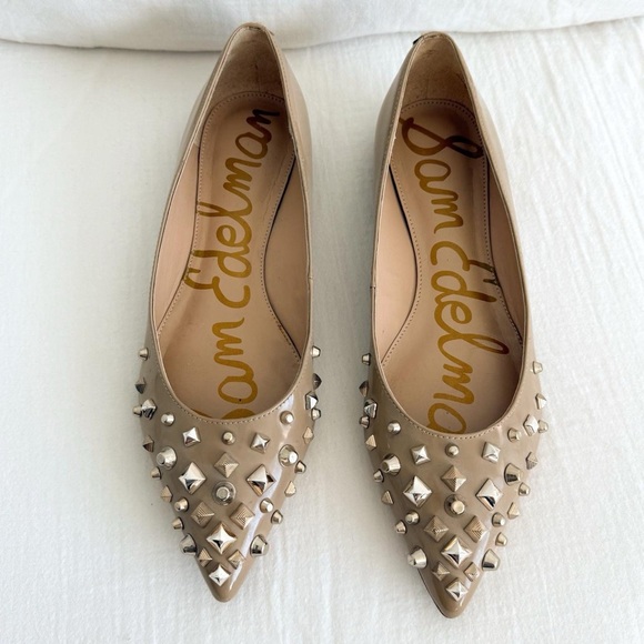 Sam Edelman Shoes - Sam Edelman Nude Savana Studded Flats
